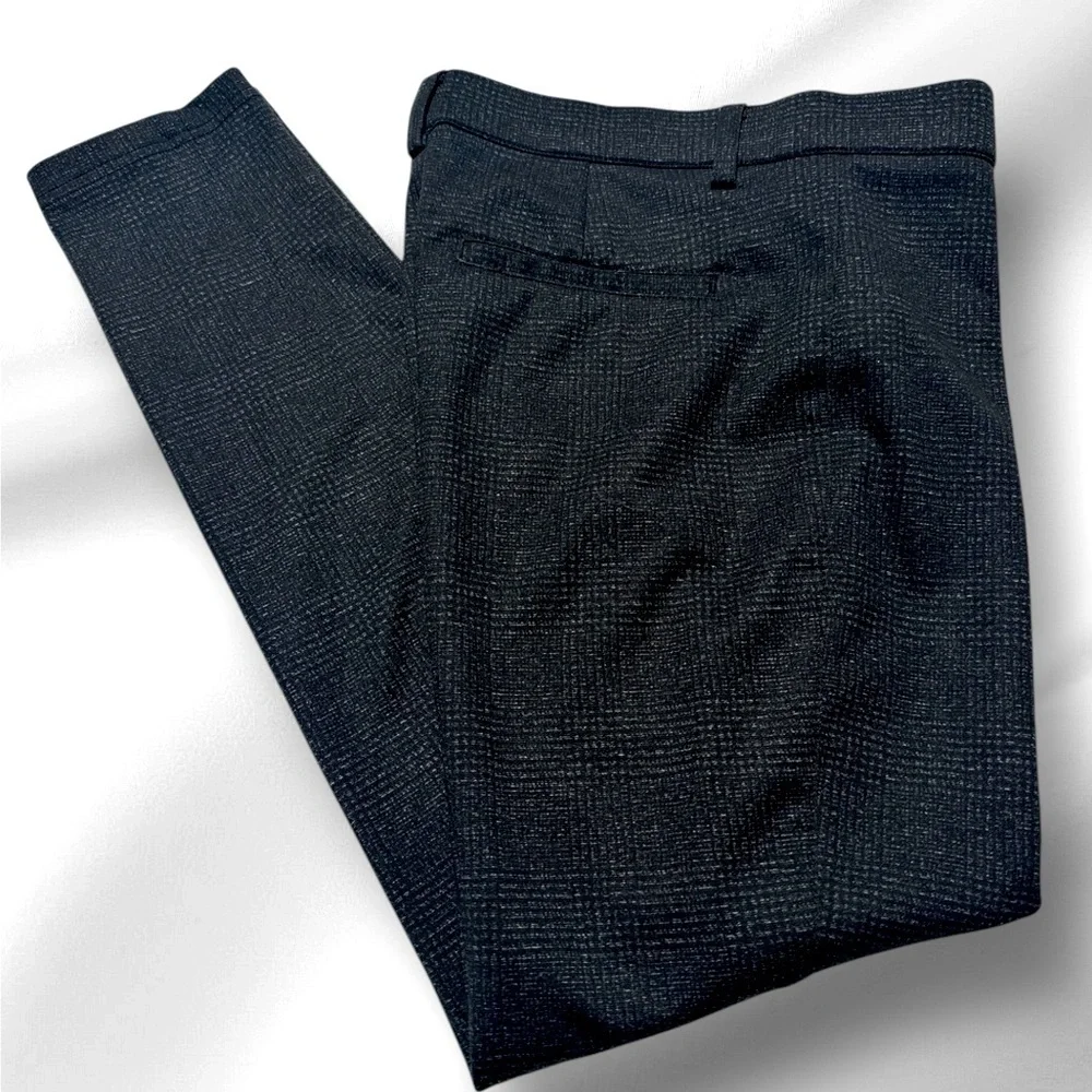 Mario Serrani Italy Womens Comfort Stretch Mini Check, Sz Small Pants‎